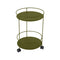 Guinguette Side Table with Wheels  option Pesto (Textured)