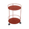Guinguette Side Table with Wheels  option Red Ochre (Textured)