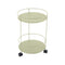 Guinguette Side Table with Wheels  option Willow Green (Speckled Textured)