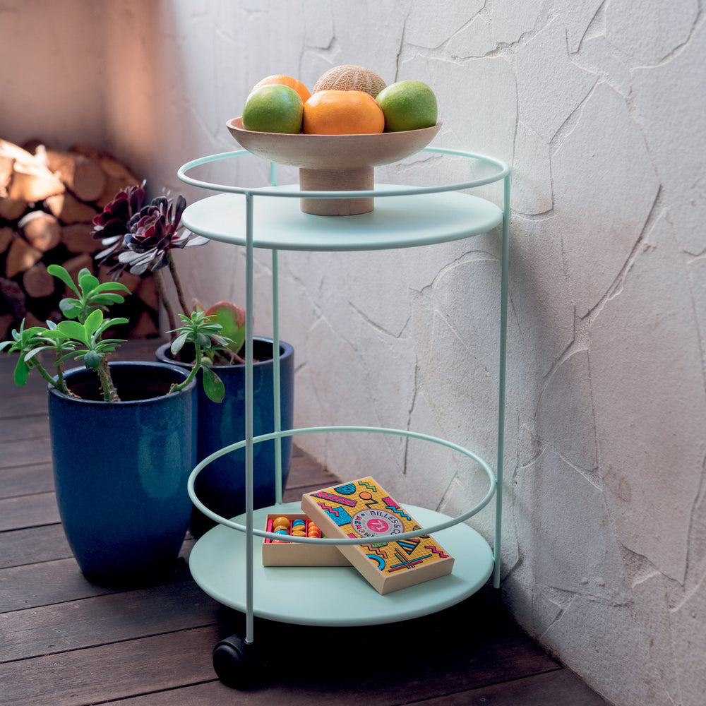 Guinguette Outdoor Side Table with Wheels