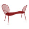 Lorette Conversation Bench  option Chili Red (Textured)