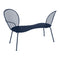 Lorette Conversation Bench  option Deep Blue (Textured)
