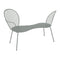 Lorette Conversation Bench  option Lapilli Grey (Textured)