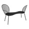 Lorette Conversation Bench  option Liquorice (Textured)
