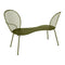 Lorette Conversation Bench  option Pesto (Textured)