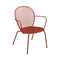 Lorette Low Armchair (Set of 2)  option Red Ochre (Textured)