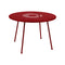Lorette Round Dining Table  option Chili Red (Textured)