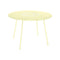 Lorette Round Dining Table  option Frosted Lemon (Textured)