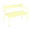 Luxembourg 2-Seater Garden Bench  option Frosted Lemon (Textured)