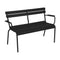 Luxembourg 2-Seater Garden Bench  option Liquorice (Textured)