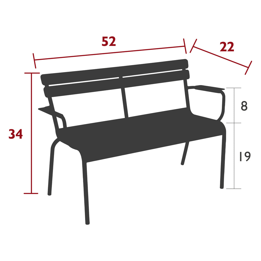 Luxembourg 2-Seater Outdoor Garden Bench