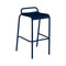 Luxembourg Low Back Bar Stool (Set of 2)  option Deep Blue (Textured)