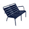 Luxembourg Duo Low Armchair  option Deep Blue (Textured)