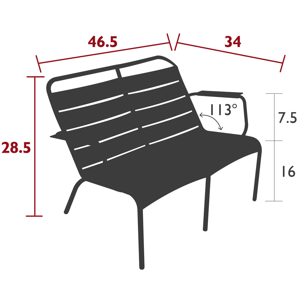 Luxembourg Duo Low Outdoor Armchair