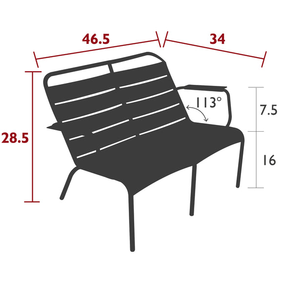Luxembourg Duo Low Outdoor Armchair