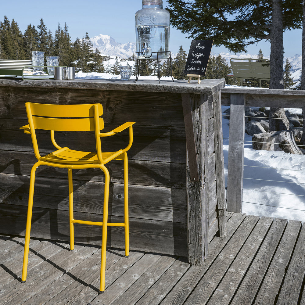 Luxembourg Outdoor Stool with Arms (Set of 2)