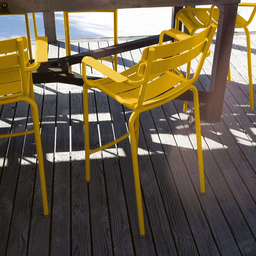 Luxembourg Outdoor Stool with Arms (Set of 2)