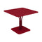 Luxembourg Pedestal Table  option Chili Red (Textured)