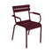 Luxembourg STEEL Armchair (Set of 2)  option Black Cherry (Textured)