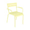 Luxembourg STEEL Armchair (Set of 2)  option Frosted Lemon (Textured)