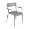 Luxembourg STEEL Armchair (Set of 2)  option Lapilli Grey (Textured)