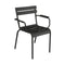 Luxembourg STEEL Armchair (Set of 2)  option Liquorice (Textured)