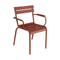 Luxembourg STEEL Armchair (Set of 2)  option Red Ochre (Textured)