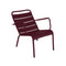 Luxembourg Low STEEL Armchair (Set of 2)  option Black Cherry (Textured)