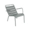 Luxembourg Low STEEL Armchair (Set of 2)  option Lapilli Grey (Textured)