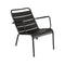 Luxembourg Low STEEL Armchair (Set of 2)  option Liquorice (Textured)