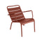 Luxembourg Low STEEL Armchair (Set of 2)  option Red Ochre (Textured)