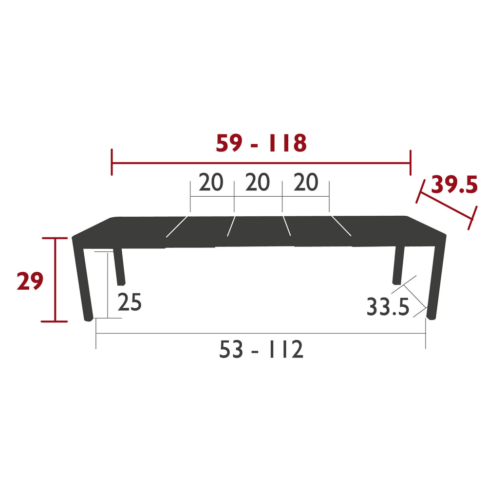 Ribambelle Extendable Outdoor Dining Table