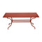 Romane Rectangular Dining Table  option Red Ochre (Textured)