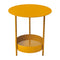 Salsa Pedestal Table  option Honey (Textured)