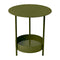 Salsa Pedestal Table  option Pesto (Textured)