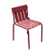 Stripe Side Chair (Set of 2)  option Chili Red (Textured)