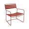 Surprising Low Armchair  option Red Ochre (Textured)