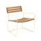 Surprising Teak Low Armchair  option Frosted Lemon (Textured)