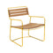 Surprising Teak Low Armchair  option Honey (Textured)