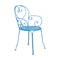 1900 Armchair (Set of 2)  option Maya Blue