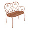 1900 Outdoor Bench  option Candied Orange