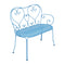 1900 Outdoor Bench  option Maya Blue