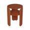 Bebop Side Table with Shelf  option Candied Orange (Textured)
