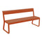 Bellevie Outdoor Bench with Back  option Candied Orange