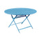Caractere Round Dining Table  option Maya Blue