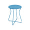 Cocotte Stool  option Maya Blue (Textured)