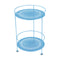 Guinguette Double Top Perforated Side Table  option Maya Blue