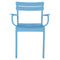 Luxembourg Outdoor Armchair (Set of 2)  option Maya Blue (Textured)