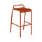 Luxembourg Low Back Bar Stool (Set of 2)  option Candied Orange