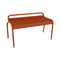 Luxembourg Compact Outdoor Bench  option Candied Orange
